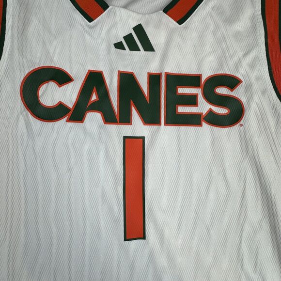 Miami Hurricanes Jersey Mens Large NCAA Basketball Adidas College Shirt - Picture 4 of 13